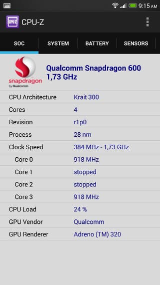 Конфигурация HTC One max