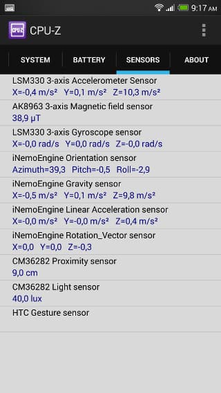 Конфигурация HTC One max