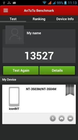 Обзор Iconbit Mercury XL. Скриншоты. AnTuTu