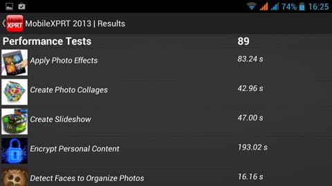 Обзор Iconbit Mercury XL. Скриншоты. MobileXPRT 2013 Performance Tests