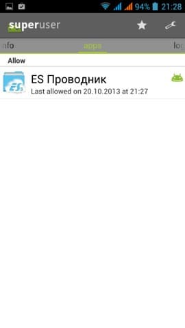 Обзор Iconbit Mercury XL. Скриншоты. Superuser