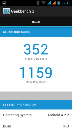 Обзор IRU M5302 Gzhel. Скриншоты. Geekbench 3
