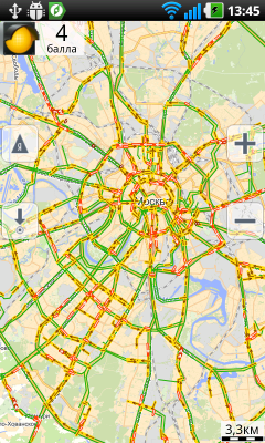 Обзор LG Optimus Black. Скриншоты. Яндекс Карты