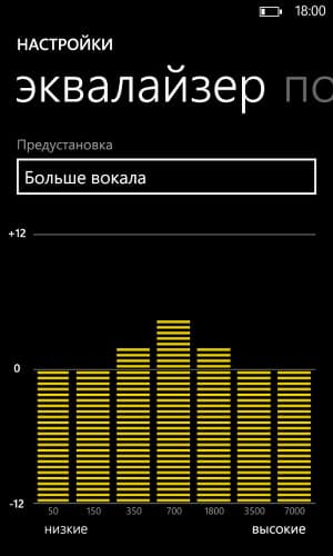 Настройка выхода на наушники в Nokia Lumia 1020