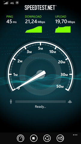 Обзор Nokia Lumia 930. Скриншоты. Скорость 4G