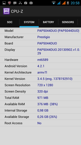 Обзор Prestigio MultiPhone PAP5044 Duo. Скриншоты. Информация о коммуникаторе