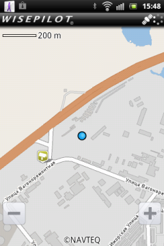 Обзор Sony Ericsson Xperia Active. Скриншоты. Программа навигации WisePilot