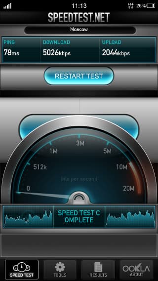 Скорость работы с 3G у vivo Xplay