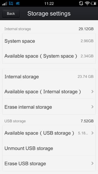 Распределение флэшпамяти в vivo Xplay