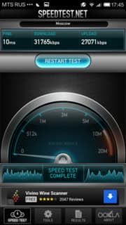 Скорость работы Xiaomi Mi2S в сетях Wi-Fi