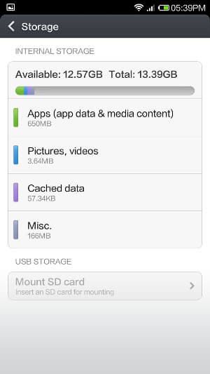 Конфигурация Xiaomi Mi3