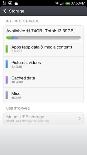 Конфигурация Xiaomi Mi4