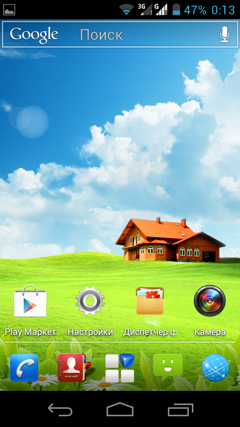 Обзор ZTE V880G. Скриншоты. Внешний вид системы