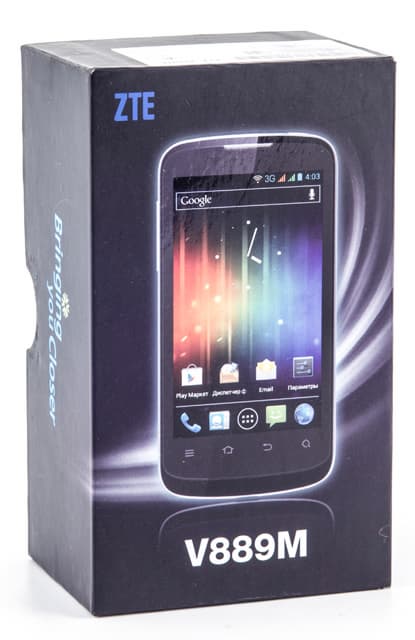 Обзор ZTE V889M. Упаковка коммуникатора
