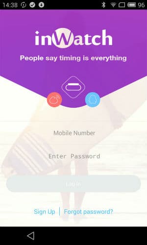 Сопряжение inWatch Pi со смартфоном