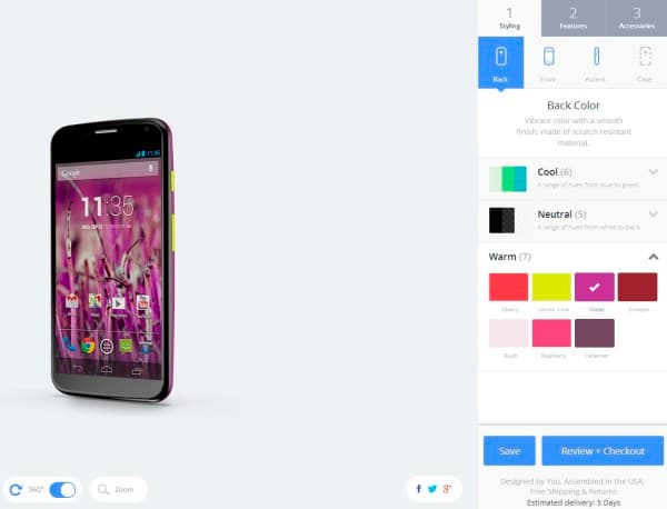 Создание дизайна смартфона Motorola Moto X