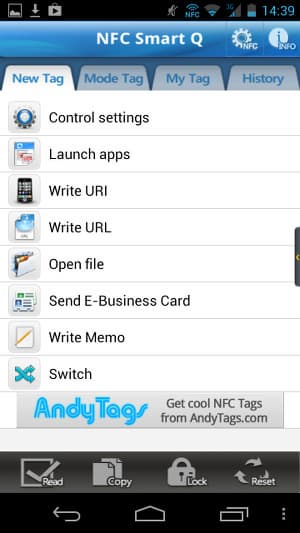 Работа с метками в NFC Smart Q Работа с метками в NFC Smart Q