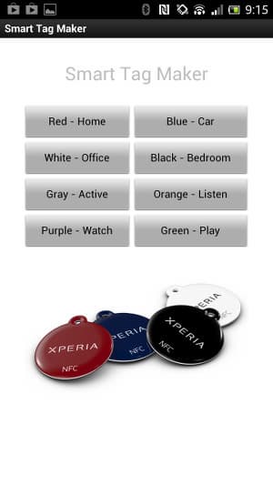 Запись меток для Xperia SmartTags Запись меток для Xperia SmartTags