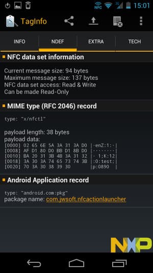Чтение меток в NXP Semiconductors TagInfo Чтение меток в NXP Semiconductors TagInfo