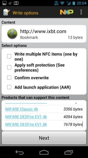 Запись меток в NXP Semiconductors TagWriter Запись меток в NXP Semiconductors TagWriter