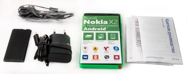 Коробка смартфона Nokia X2