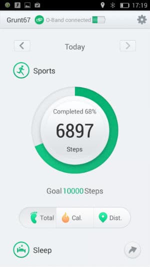 Скриншот приложения Oppo O-Band