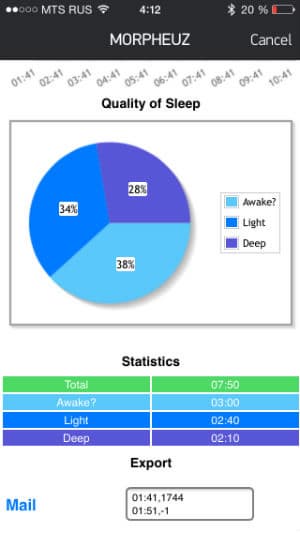 Скриншот с умных часов Pebble