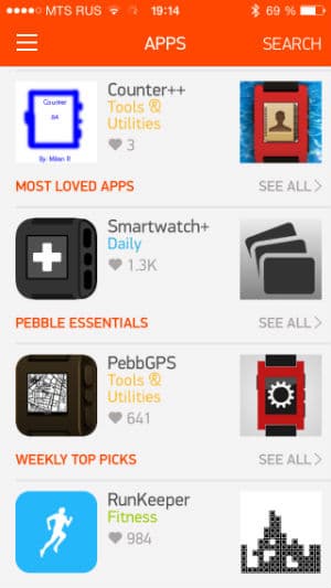 iOS-приложение для умных часов Pebble