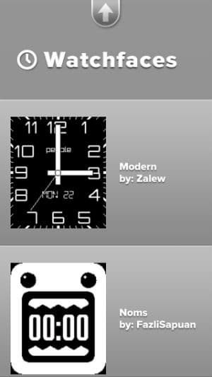 Скриншот с умных часов Pebble