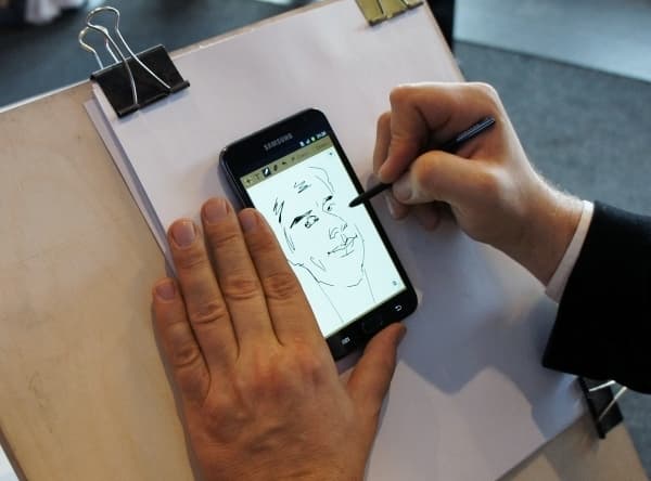 Galaxy Note, рисование пером