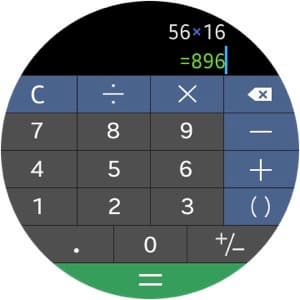 Снимок экрана Samsung Gear S2