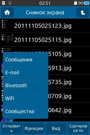 Скриншот Samsung Wave Y