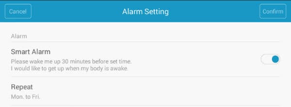 Скриншот приложения Xiaomi Mi Band
