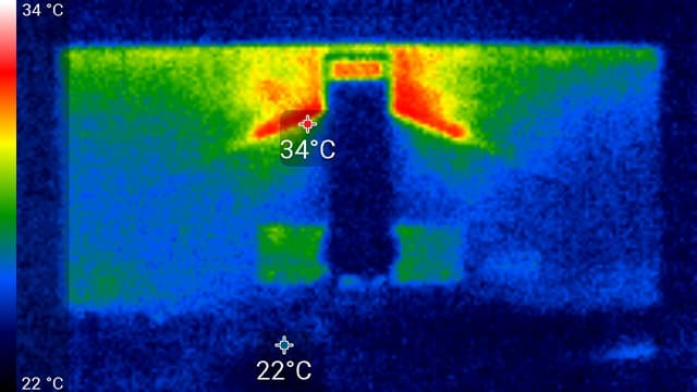 ЖК-монитор Acer XR382CQK. Нагрев задней панели