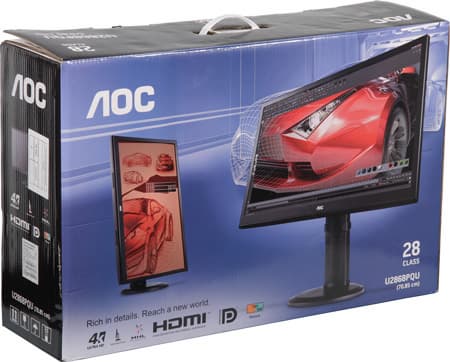 ЖК-монитор AOC U2868PQU, коробка