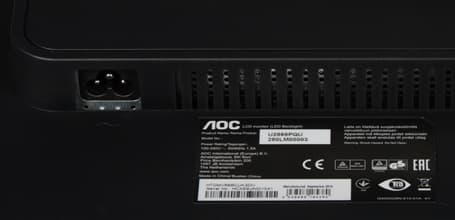 ЖК-монитор AOC U2868PQU, разъемы