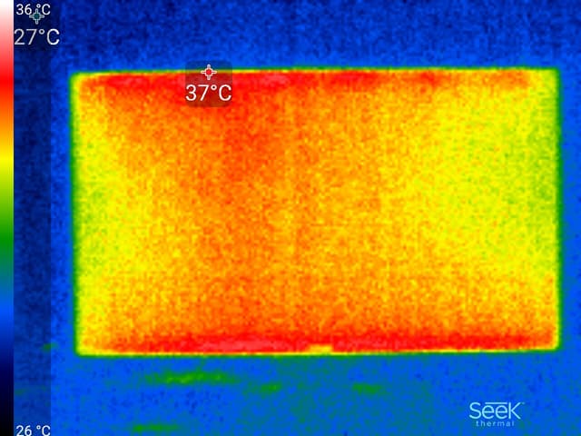 ЖК-монитор Asus PG248Q. Нагрев спереди