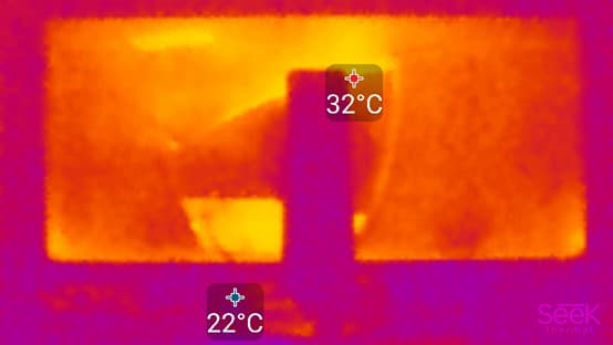 ЖК-монитор Asus PG348Q. Нагрев задней панели