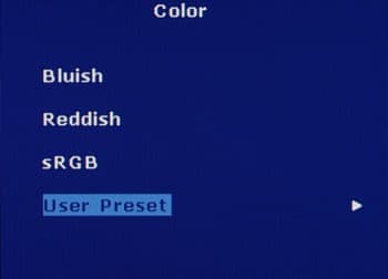 OSD, Color Temperature