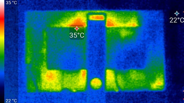 ЖК-монитор BenQ PD3200U. Нагрев задней панели