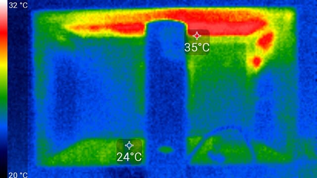 ЖК-монитор BenQ PV270. Нагрев задней панели