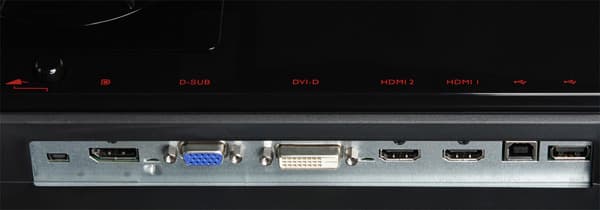 ЖК-монитор BenQ XL2420T, разъемы