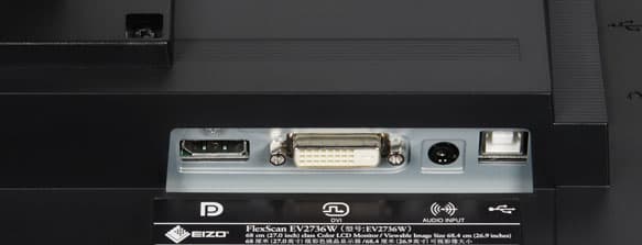 ЖК-монитор Eizo FlexScan EV2736W, разъемы