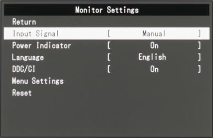 ЖК-монитор Eizo FlexScan EV2736W, меню установок