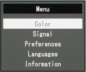 ЖК-монитор Eizo FlexScan EV3237, меню установок