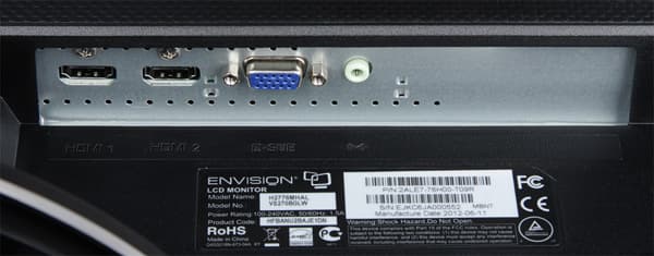 ЖК-монитор Envision H2776MHAL, разъемы