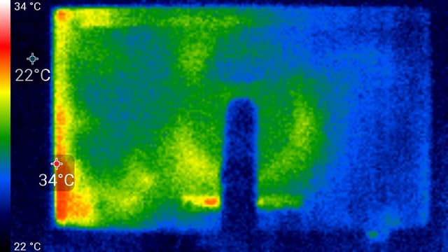 ЖК-монитор Samsung C24FG70FQI. Нагрев задней панели