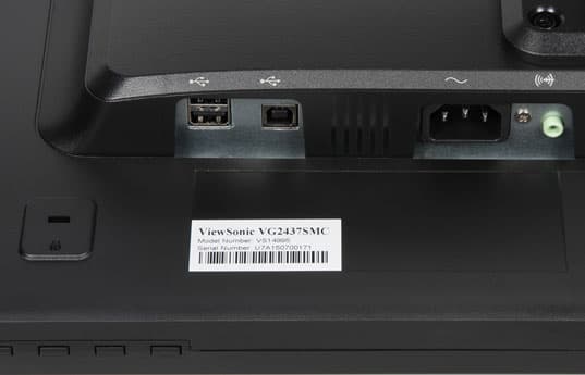 ЖК-монитор ViewSonic VG2437Smc, разъемы