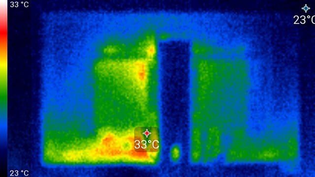 ЖК-монитор ViewSonic VG2753. Нагрев задней панели