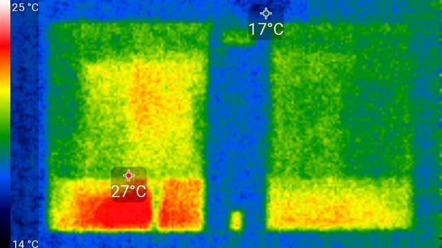 ЖК-монитор ViewSonic VP2468. Нагрев задней панели